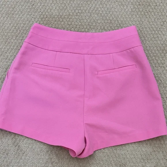 Vibrant Pink High Waist Women's Shorts - Picture 3 of 6